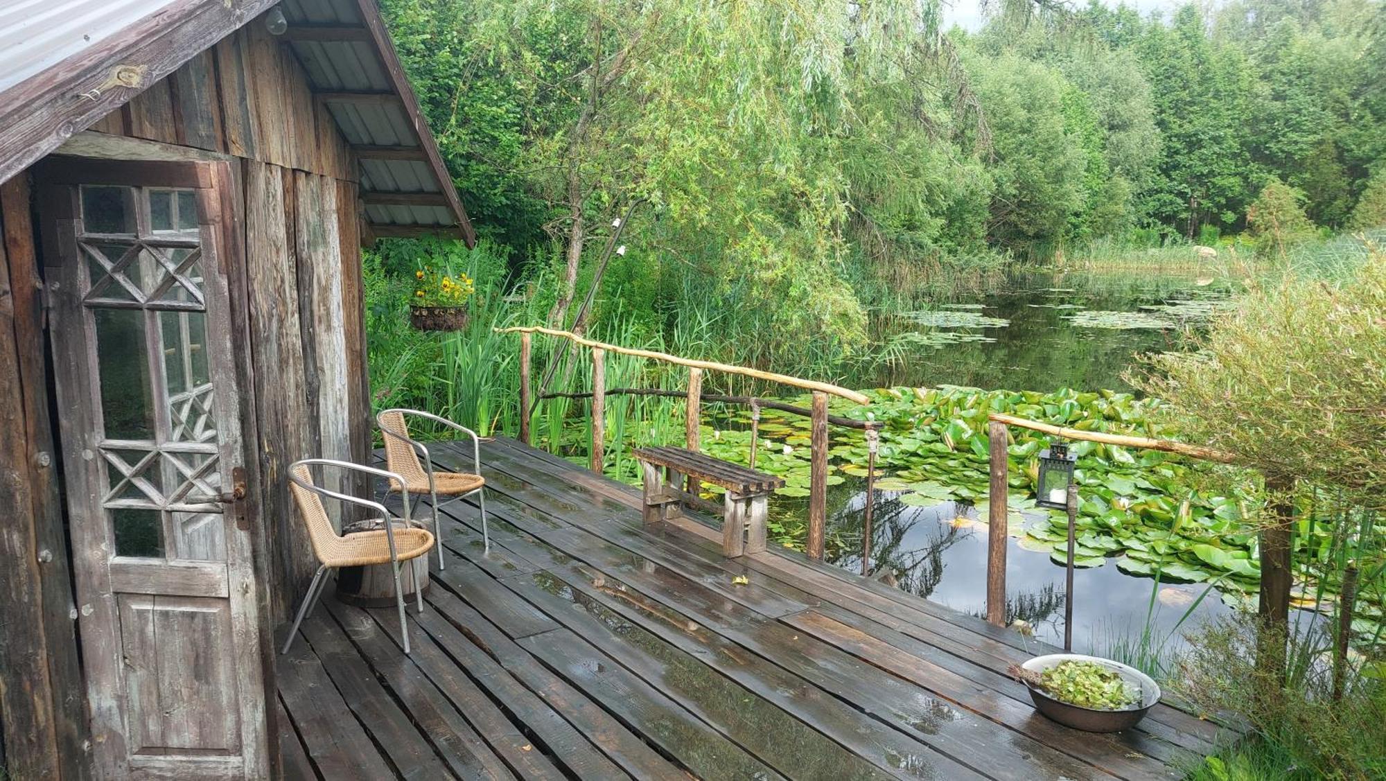 Idilliska Latgaliesu Lauku Maja Ar Melno Pirti Villa อักโลนา ภายนอก รูปภาพ